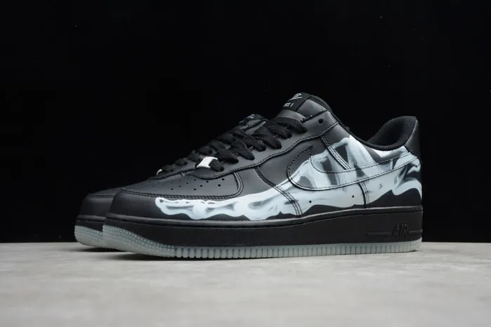 Cheap nike air force 1 low black skeleton halloween bq7541-001 0128