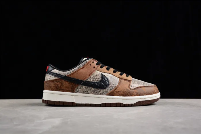 Cheap nike dunk low premium co.jp brown snakeskin fj5434-120 0124