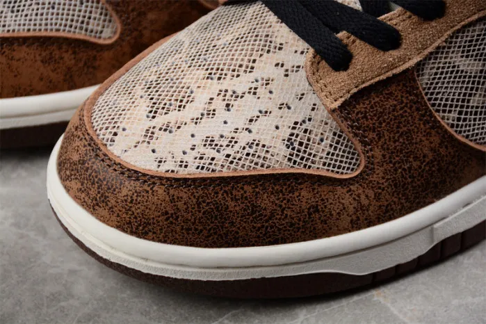 Cheap nike dunk low premium co.jp brown snakeskin fj5434-120 0124