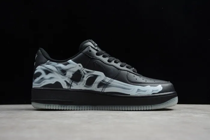 Cheap nike air force 1 low black skeleton halloween bq7541-001 0128