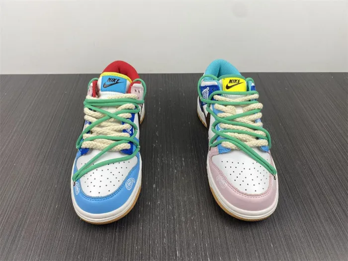 Rep nike dunk low se '''' free.99'''' cashew flower pink blue purple green ct2496-100 0119