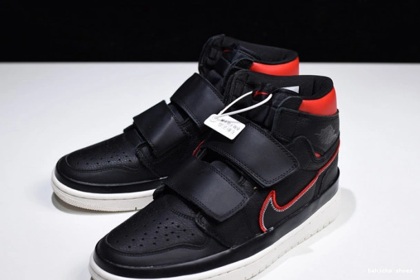 Rep red high jordan double strap 1 black aq7924-106 0223