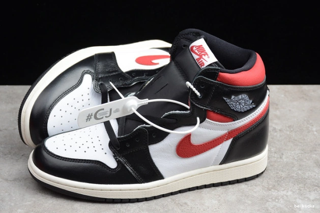 Cheap gym red 1 jordan air black white 555088-061 0218