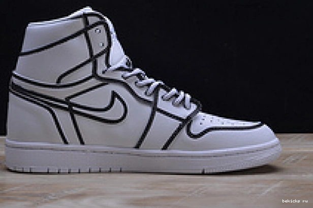 Reps air retro nike pencil” 1 aa4724-110 white jordan mens “comic hand-painted 3d 0214