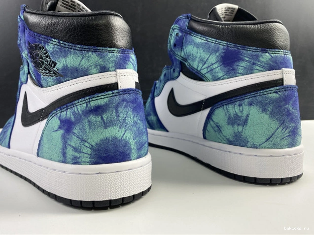 Rep tie-dye green jordan 1 cd0461-100 air aurora white black 0225