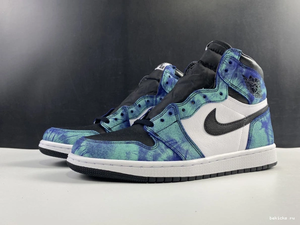 Rep tie-dye green jordan 1 cd0461-100 air aurora white black 0225