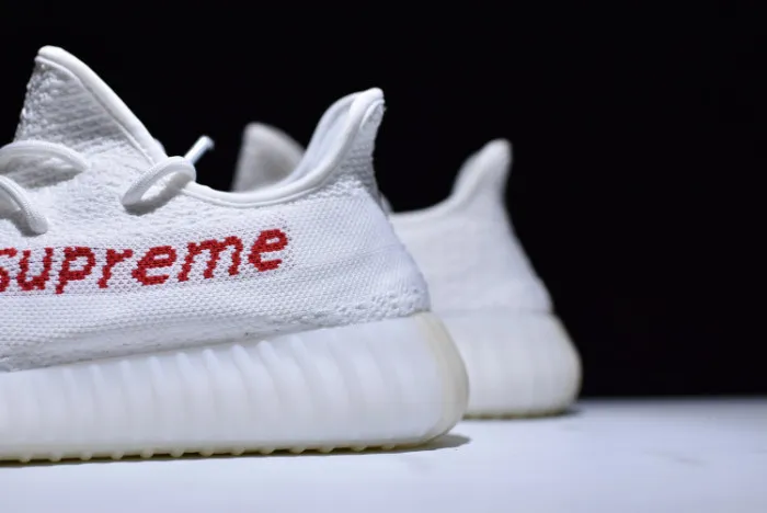 Rep Sup*e x ad*s yeezy boost 350 v2 white red shoes 0202