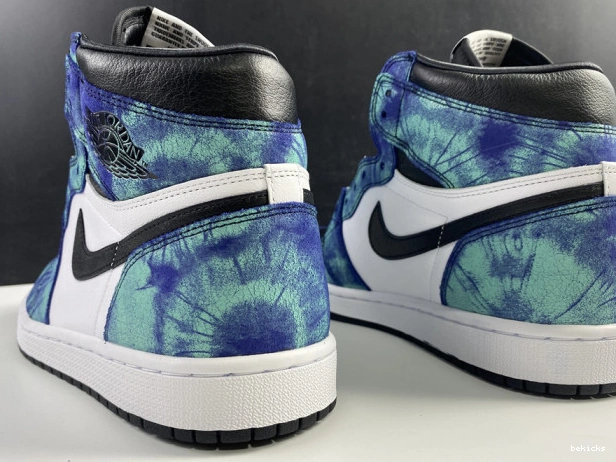 Rep air 1 aurora cd0461-100 green jordan white black tie-dye 0214