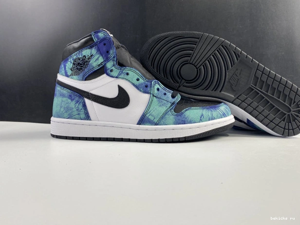 Rep tie-dye green jordan 1 cd0461-100 air aurora white black 0225