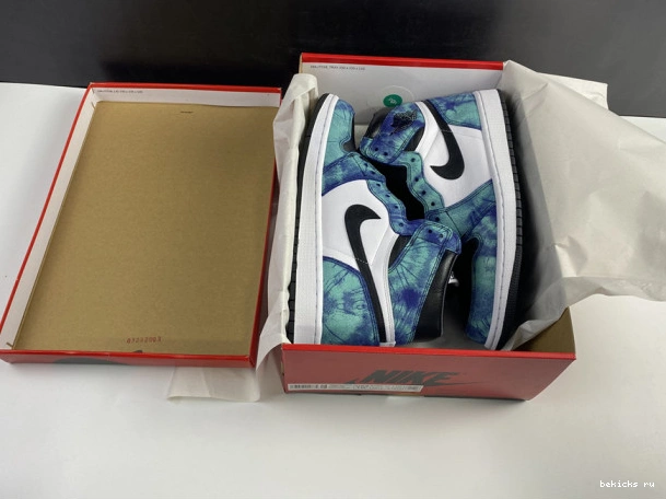 Rep tie-dye green jordan 1 cd0461-100 air aurora white black 0225