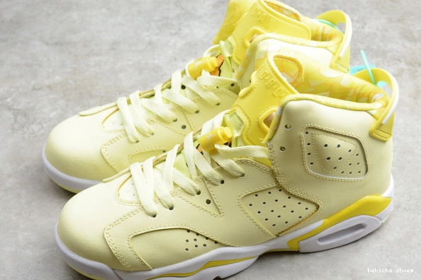 Reps air retro 6 jordan floral (gs) 543390-800 dynamic yellow 0216