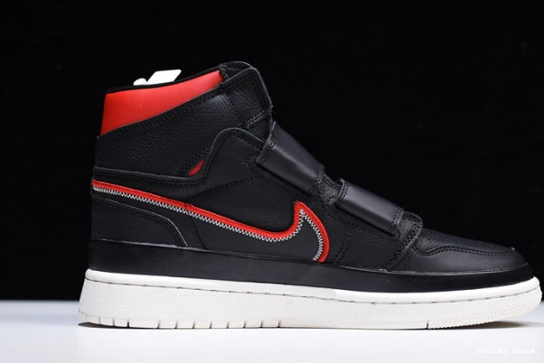 Rep red high jordan double strap 1 black aq7924-106 0223