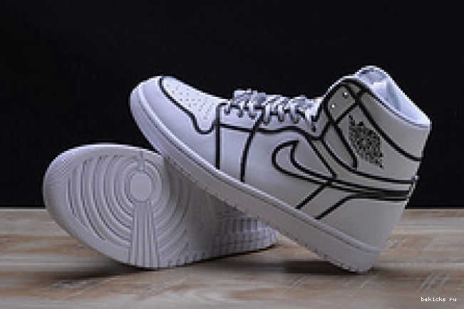 Reps air retro nike pencil” 1 aa4724-110 white jordan mens “comic hand-painted 3d 0214