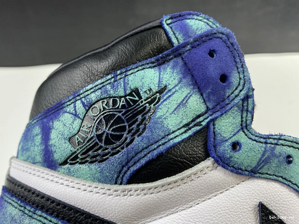 Rep tie-dye green jordan 1 cd0461-100 air aurora white black 0225