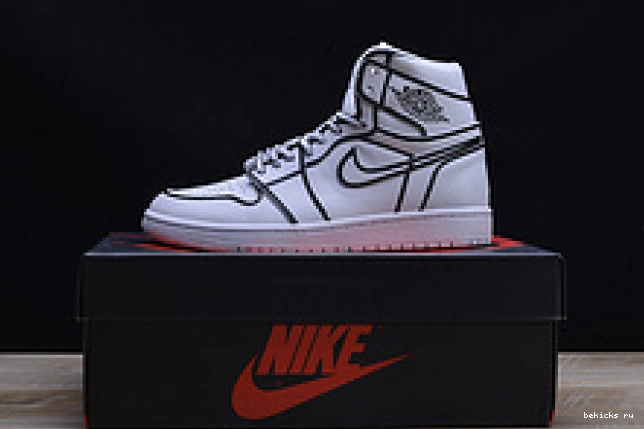 Reps air retro nike pencil” 1 aa4724-110 white jordan mens “comic hand-painted 3d 0214