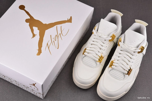 Reps aq9129-170 gold sail 4 metallic black jordan air women''s 0219