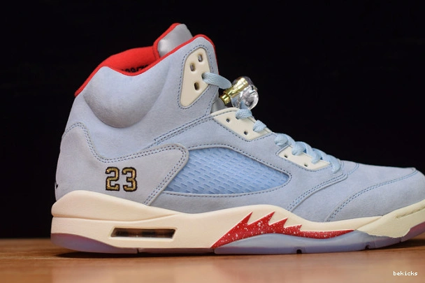 Reps blue 5 jordan retro ice ci1899-400 room trophy 0211