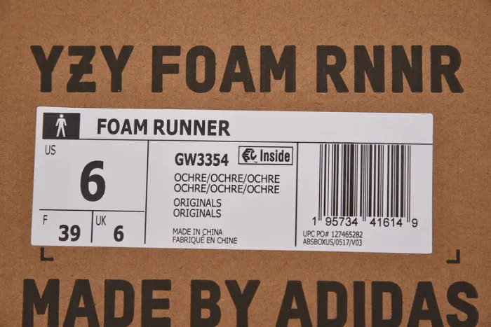 Reps ad*s yeezy foam rnnr ochre gw3354 0204