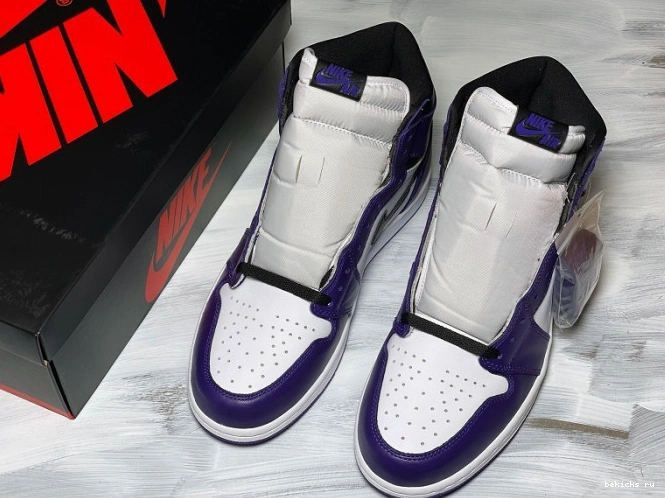 Rep aj1 court 1 jordan 555088-500 purple white air 0207