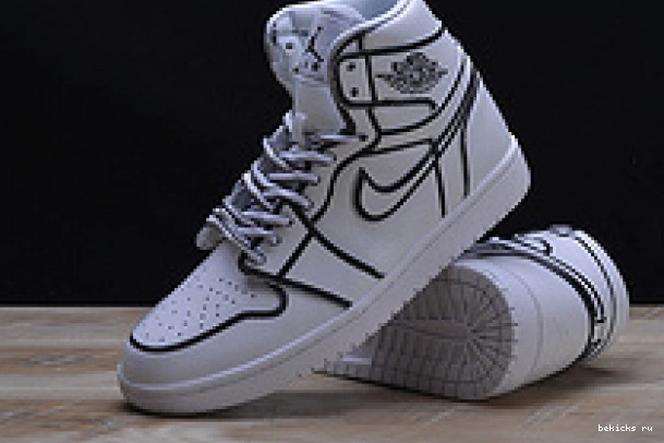 Reps air retro nike pencil” 1 aa4724-110 white jordan mens “comic hand-painted 3d 0214