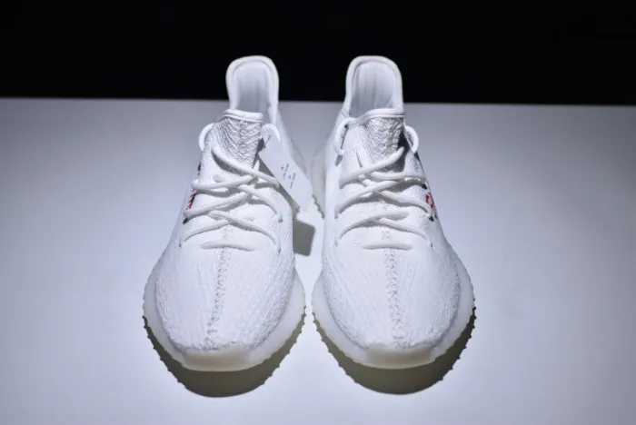 Rep Sup*e x ad*s yeezy boost 350 v2 white red shoes 0202