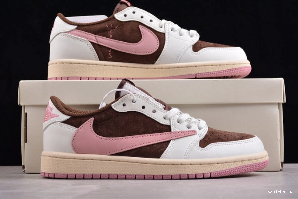 Reps travis low air “dark pony oxford” scott jordan x 1 dz4137-206 pink og 0316