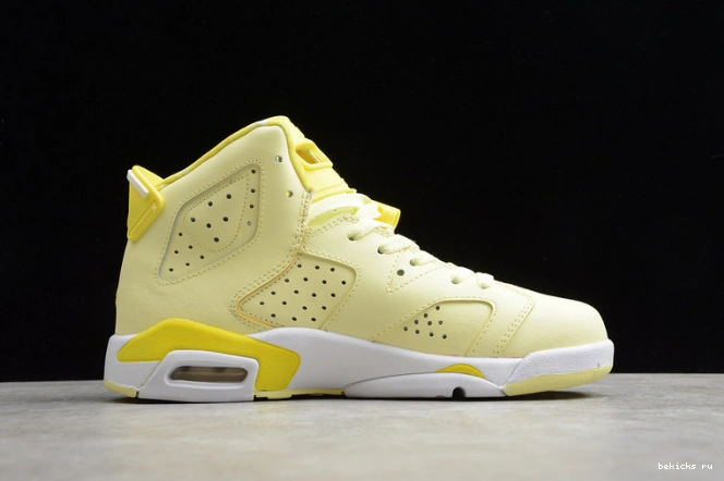 Reps jordan floral 6 air (gs) retro 543390-800 yellow dynamic 0310