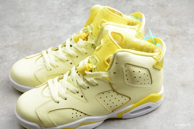 Reps jordan floral 6 air (gs) retro 543390-800 yellow dynamic 0310