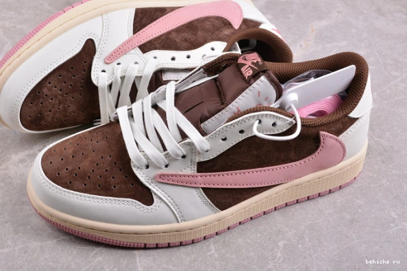 Reps travis low air “dark pony oxford” scott jordan x 1 dz4137-206 pink og 0316